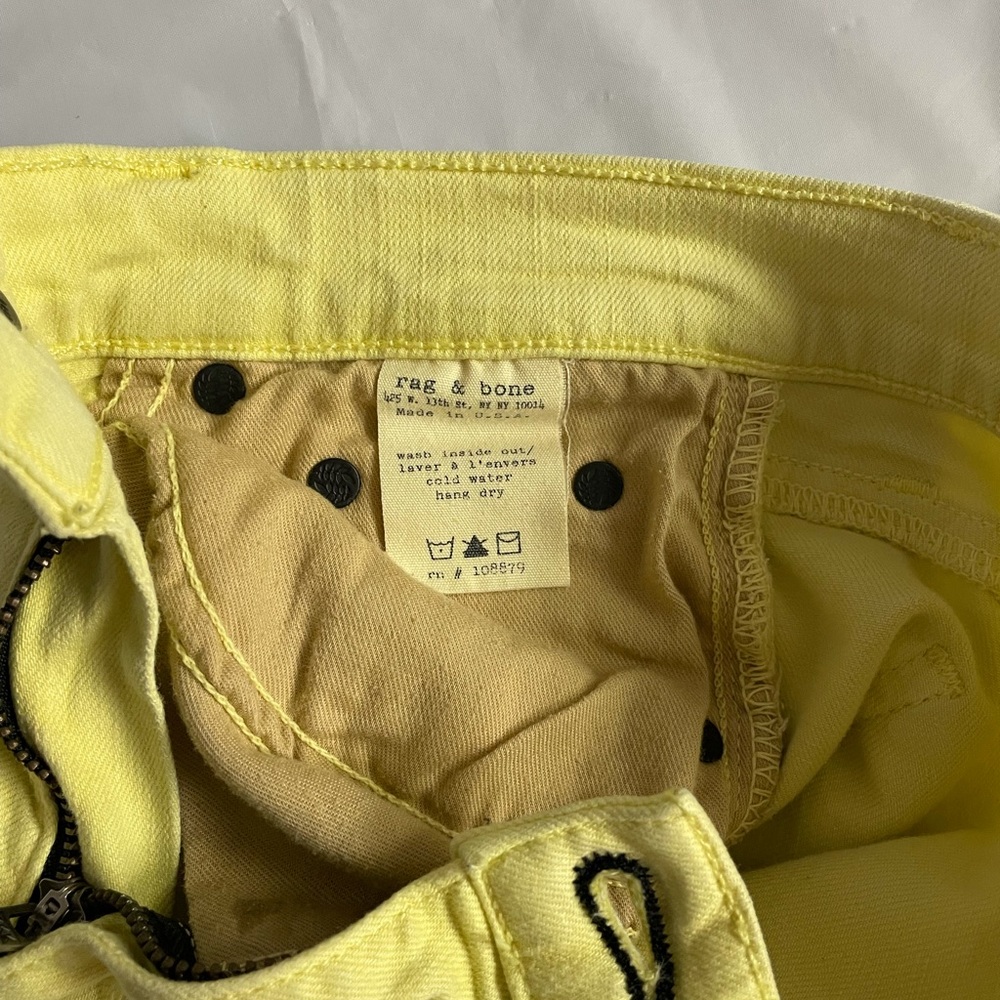Rag & Bone Lemon Yellow Skinny Jeans - Picture 13 of 15